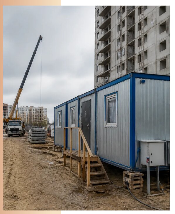 Аренда строительных вагончиков для рабочих в Красноярске